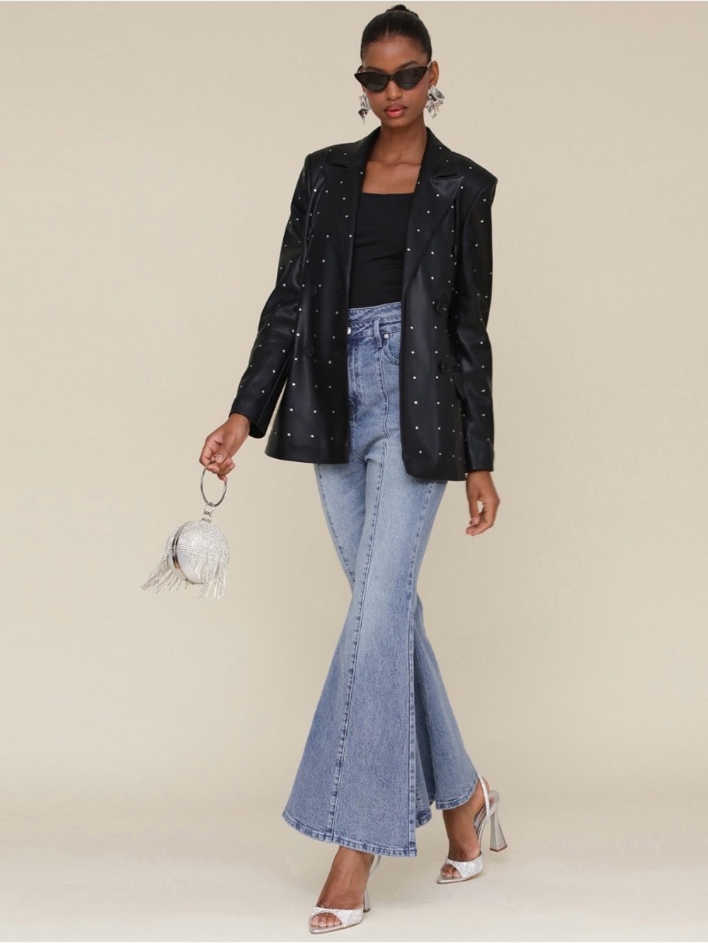 Avec Les Filles high rise extreme flare jeans